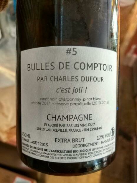Champagne, Comptoir \'C\'est Damas Dufour Bulles #5 Wine Joli!\', de Charles –